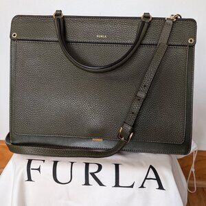 NWOT Furla Women's Like Medium Top-Handle Bag in Salvia (Olive Green)